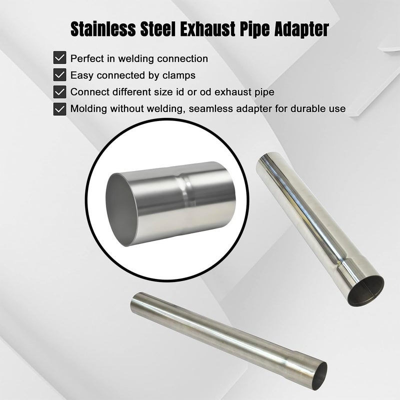 eLifecenter ID 2-1/2" to ID 2-1/2" Exhaust Coupler Stainless Steel Exhaust Adapter Fit for OD 2.5" Pipes - Image 4